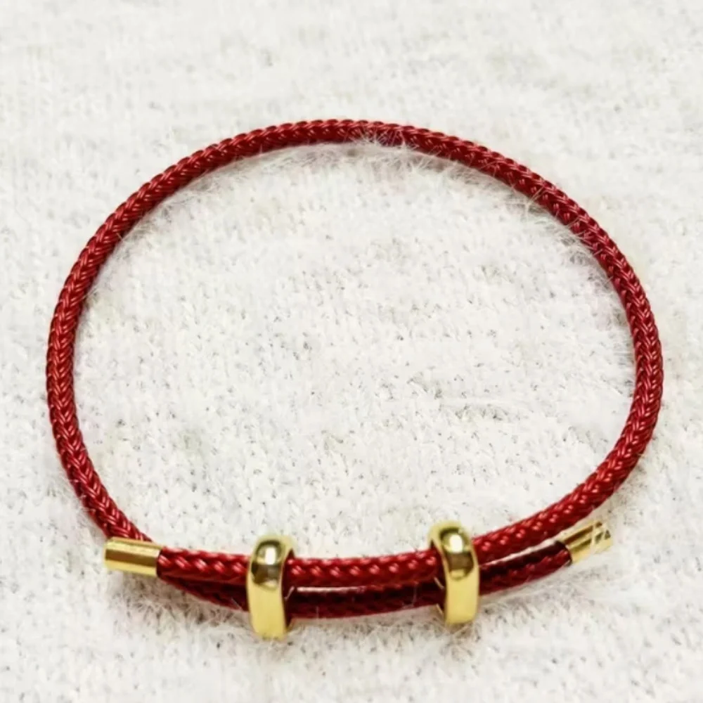 adjustable red bracelet